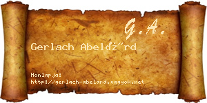 Gerlach Abelárd névjegykártya